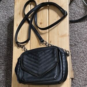 Black Quilted Crossbody Bag